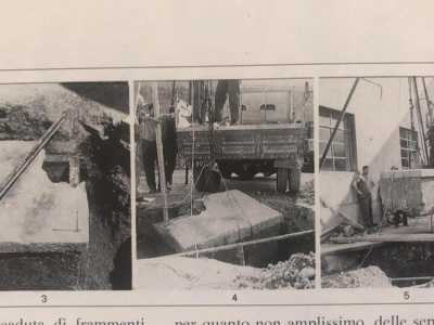 Arriviamo infine agli anni 70, quando tra abbattimenti e nuove costruzioni, vengono documentati anche fotograficamente alcuni rinvenimenti. Tra questi una tomba con un ricco corredo composto da cinque vasi tardocorinzi e un cratere a colonnette a figure nere, datata al V secolo a.C., rinvenuta all�inizio di corso Italia